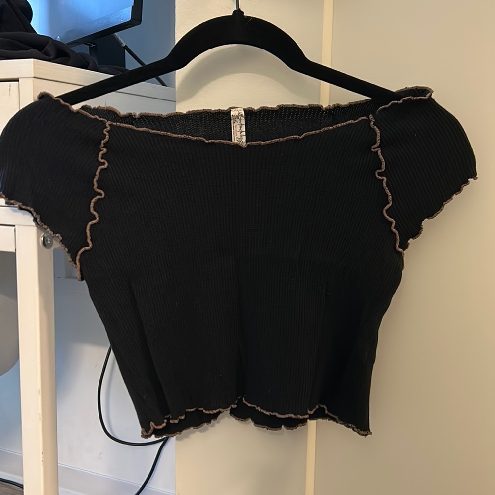 Free People Off The Shoulder Crop Top